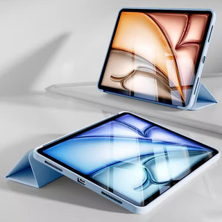 Ốp Lưng Thông Minh Cho iPad Air 11 2024 Air6 Pro 11 13 2024 Air 13 5 4 3Pro 2 1 10th 10.9 10.2 9th 8th 7th 9.7 Mini 6 5 4 3 2 1 Pro122.9 Da Thông Minh Trifold Đứng Bảo Vệ Toàn Diện Bao da