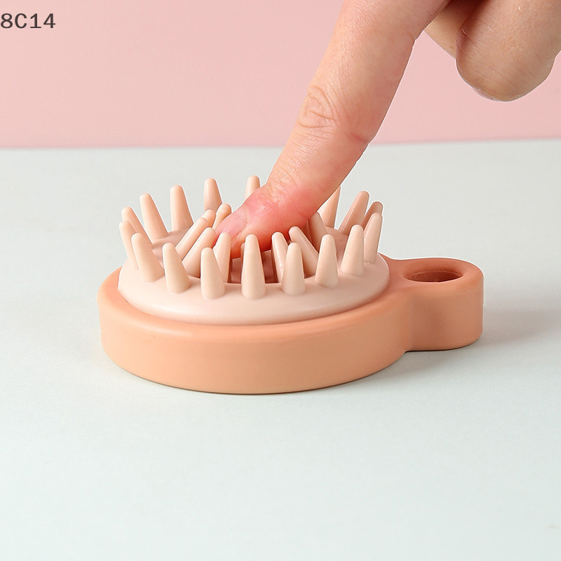 GVERLCRTN Dầu gội silicon Máy mát xa tóc da đầu Lược Massage Dầu gội Bàn chải Massage tắm Máy mát xa da đầu Bàn chải tắm tóc Dụng cụ chăm sóc lược [8C]