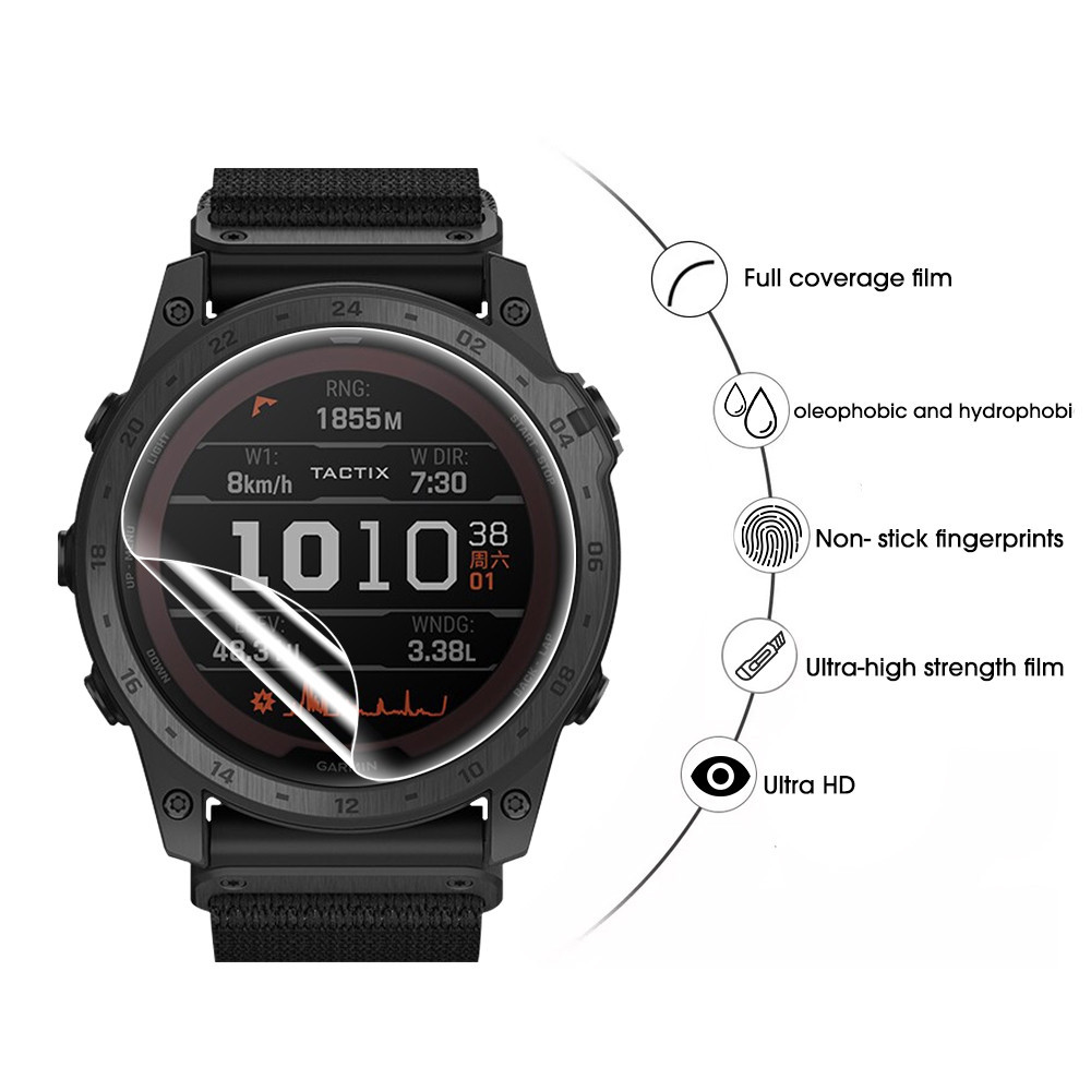 Garmin Fenix6 Fenix7 Fenix7S Fenix7X 3 Chiếc 700D HD Trong Suốt Mềm Hydrogel Cho Garmin Fenix 7 7s 7x 6 Pro Sapphire Chống Vân Tay Chống Trầy Xước Đồng Hồ Bảo Vệ Màn Hình