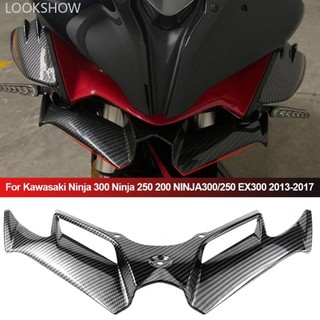Lookshow Xe Máy Winglet Khí Động Học Cánh Bộ Cánh Gió Động Cơ Phụ Kiện ChoKawasaki Ninja 300 Ninja 250 200 NINJA300 / 250 EX300 2013-2017 T9W1