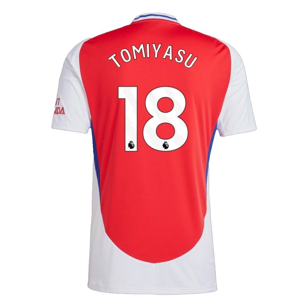Áo sân nhà Arsenal 2024-2025 cho các cầu thủ Tomiyasu, Smith, Gabriel, Nketiah, và Zinchenko - Phiên bản Plus Size