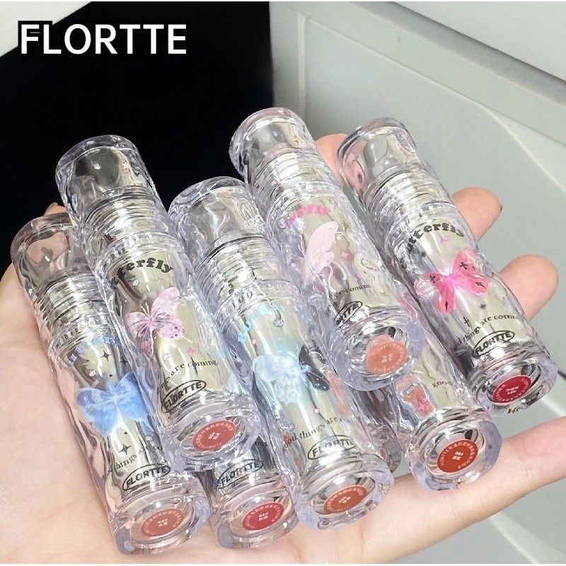 Flortte Lip Glaze Mirror Finish Water-Gloss Chống Dính Vết Gương QSBC
