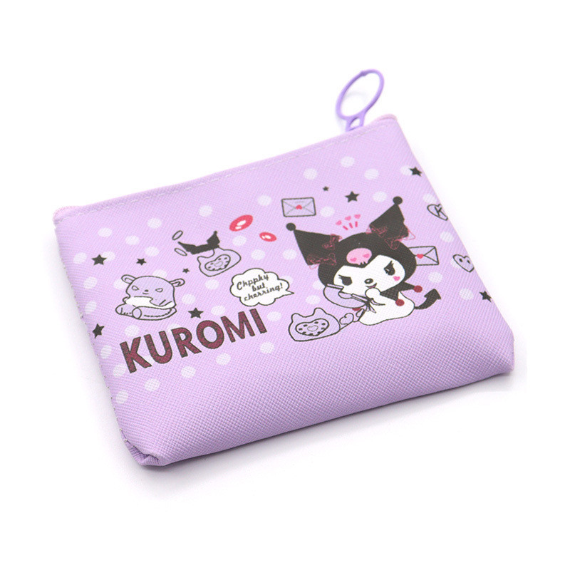 Hoạt Hình Kuromi Ví Mini Dễ Thương Ví Đựng Tiền Xu Cinnamoroll Giai Điệu Chìa Khóa Tai Nghe Túi Bảo Quản Đơn Giản Túi Đựng Thẻ Nữ