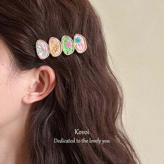 Kovoi / mori Series Cổ Tích Vẻ Đẹp Bên Đầu Trước Cao Cấp Nổ Mũ Đội Đầu Kẹp Tóc Nữ Phong Cách Mới Tính Khí Bên Kẹp Phẳng
