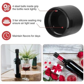 Nút chặn chai rượu vang WOOLYNOOK, Nút chai bơm chân không có thể tái sử dụng, Dụng cụ thanh Barware tốt nghiệp ABS Bảo quản rượu chân không Giữ rượu vang thực sự tươi