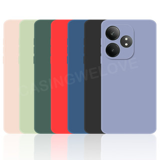 Ốp điện thoại mềm silicon lỏng hình vuông thời trang cho Realme GT Neo 6 6GT GT6 RealmeGT6 Neo6 SE 6T Realme C55 4G 5G 2024TPU Vỏ điện thoại cặp đôi chống sốc
