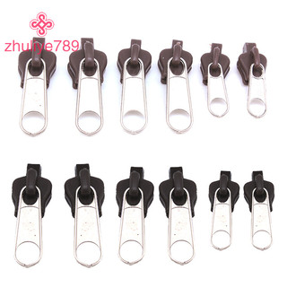 < zhuliye789 > 6 chiếc Dây Kéo Đa Năng Sửa Chữa Dây Kéo Bộ Dụng Cụ Sửa Chữa Thay Thế Khóa Kéo Thanh Trượt Cho DIY May