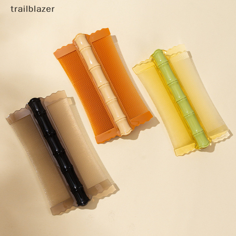 Trailblazer Ướt Khô Tóc Detangling Lược Tre Lược Lược Lược Chấy Hai Mặt Siêu Dày Răng Để Loại Bỏ Gàu Da Đầu Làm Sạch Mới