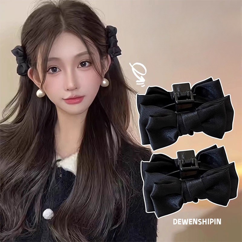 Nơ Đen Kích Thước Nhỏ Lấy Kẹp Mùa Hè Bên Nổ Tấm Tóc Lấy Kẹp
