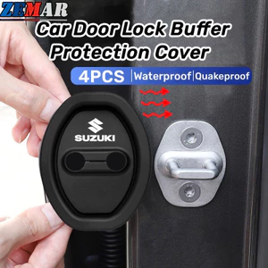 4 Suzuki Silicone Khóa Cửa Ô Tô Vỏ Bảo Vệ Khóa Cửa Giảm Sốc Im Lặng Phụ Kiện Cho Suzuki ERTIGA XL7 Swift SX4 S-cross Jimny Grand Vitara APV Brezza Ignis Wagon R