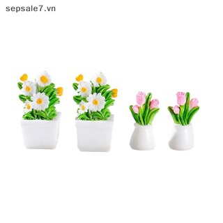 [ToyFeb] 1 Cây trồng trong chậu Mô phỏng Nhà búp bê mới Chậu thu nhỏ cho cây xanh trong chậu Nội thất nhà búp bê Trang trí nội thất {vn}