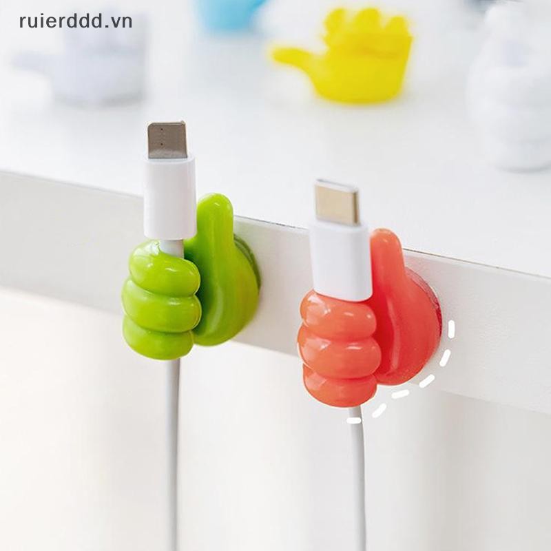 # Ruierddd # 5 / 10 / 20 Chiếc Silicon Ngón Tay Cái Móc Treo Tường Cáp Kẹp Dây Bàn Sắp Xếp Bàn Chải Lưu Trữ Nhãn Dán Tường Tiện Ích Những Điều Hữu Ích Cho Gia Đình.