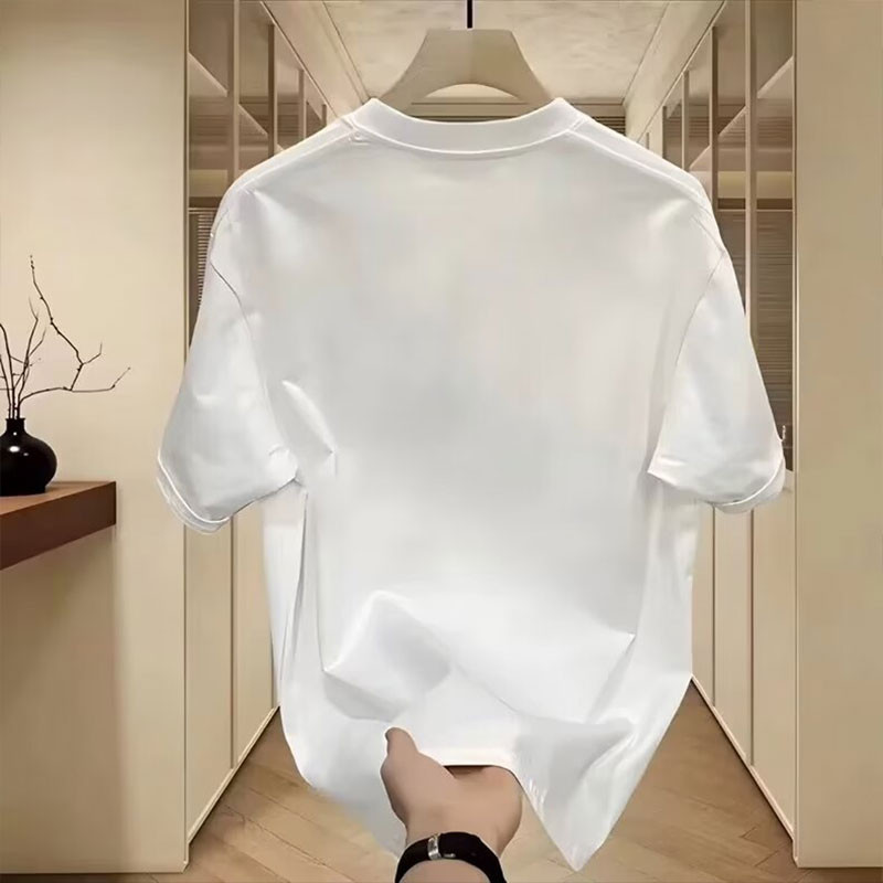 VG Áo thun ngắn tay nam cổ tròn hợp thời trang in đơn giản đa năng hợp thời trang thương hiệu nhẹ nhàng sang trọng côn đồ đẹp trai giản dị áo thun dáng rộng