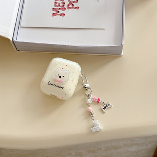 Bắn mực nơ chó cho AirPods 1 / 2 3 Pro Pro2 pro3 Airpod4 Bộ tai nghe Vỏ bảo vệ Bluetooth không dây AirPods Pro i3 i4 pro3 Vỏ bảo vệ tai nghe