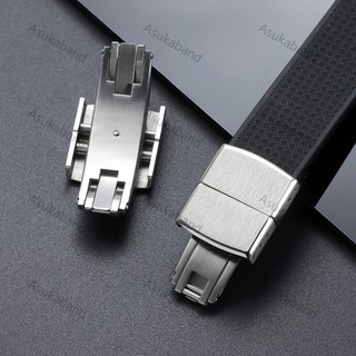 Cao Cấp 304 Chắc Chắn Thép Không Gỉ Đồng Hồ Khóa 16mm 18mm 20mm Kim Loại Khóa Bấm Đôi Nút Gấp Diver Đồng Hồ Khóa Lặn Rùa Khóa Phụ Kiện Đồng Hồ Nam Nữ