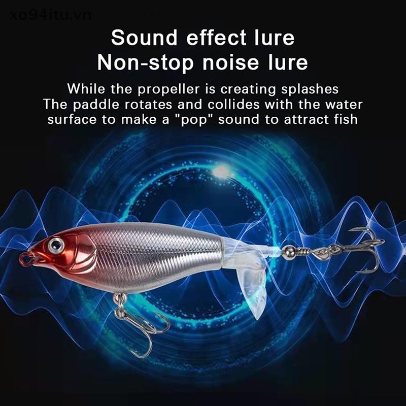 Xoitu 1 Cái Chất Lượng Whopper Plopper Wobblers 7.5cm 6.5g Topwater Popper Mồi Câu Cá Mồi Cứng Xoay Đuôi Mềm Câu Cá VN