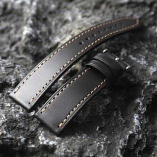 Dây đeo đồng hồ bằng da cổ điển mờ 18mm 20mm 22mm Dây đeo đồng hồ da bò chính hãng Nam Nữ Vòng đeo tay Dây đeo cổ tay Retro Cổ điển màu đen Đồng hồ Phụ kiện