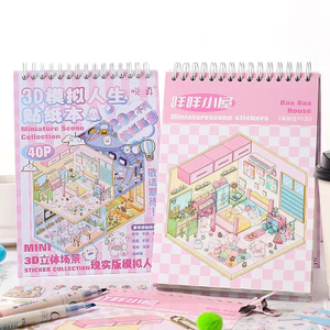 Enwei 40 Tờ The Sims Series 3D DIY Dễ Thương PET Phong Cảnh Dán Bộ Sưu Tập Cho Bé Gái Trang Trí Phòng Thêu Sò Thủ Công Bộ Dụng Cụ Nghệ Thuật Đồ Dùng Quà Tặng Sáng Tạo