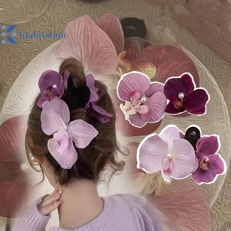 Kudosation Hàn Quốc Ngọt Lan Cho Người Phụ Nữ Hoa Nhân Tạo Kẹp Tóc Tóc Barrettes Kẹp Tiệc Cưới Mũ Phụ Kiện Quà Tặng