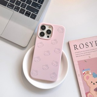Ốp điện thoại silicon lỏng hình mèo Hello Kitty hoạt hình dễ thương cho iPhone 17Promax 16 Pro Max 12 13 14 15 Promax 11 Vỏ di động nữ tính ngọt ngào chống sốc