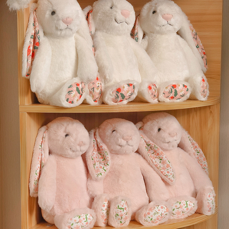 Kawaii Kem Thỏ Sang Trọng Đồ Chơi Thỏ Dễ Thương Sang Trọng Búp Bê Trắng Nâu Hồng Thỏ Đồ Chơi Nhồi Bông Trang Trí Phòng Ngủ Nhà Mềm Mại Cho Bé Làm Dịu Búp Bê Trẻ Em Quà Tặng Sinh Nhật Trao Đổi