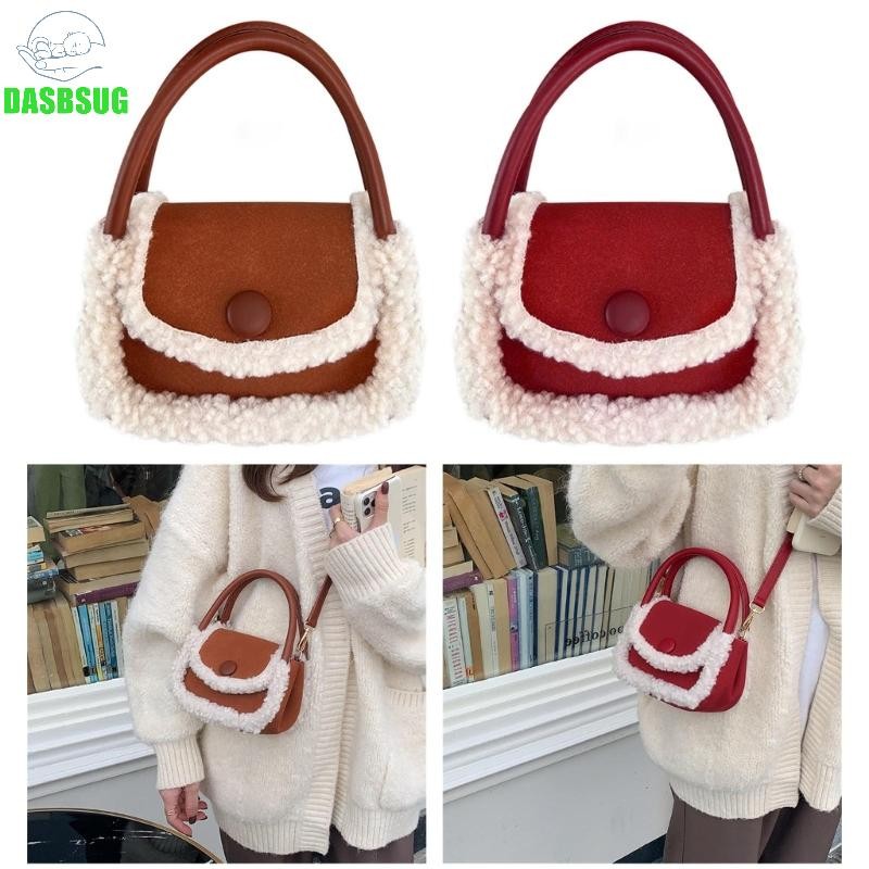 Dasbsug 2023 Túi Đeo Vai Đa Năng Nhỏ Vuông Túi Tote Dành Cho Nữ Cô Gái Hợp Thời Trang Túi Xách PU Thời Trang Vintage Túi Đeo Chéo