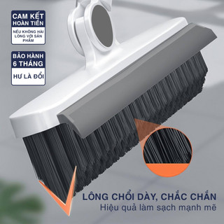 Cây chà sàn đa năng 2 trong 1 Geraki S3, chổi cọ sàn và gạt nước - chính hãng