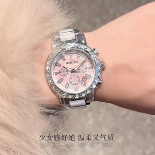 Đồng hồ nữ sang trọng, cảm giác cao cấp, thương hiệu chống nước, chính hãng, đồng hồ nữ mới 2025 3.10 5V1V