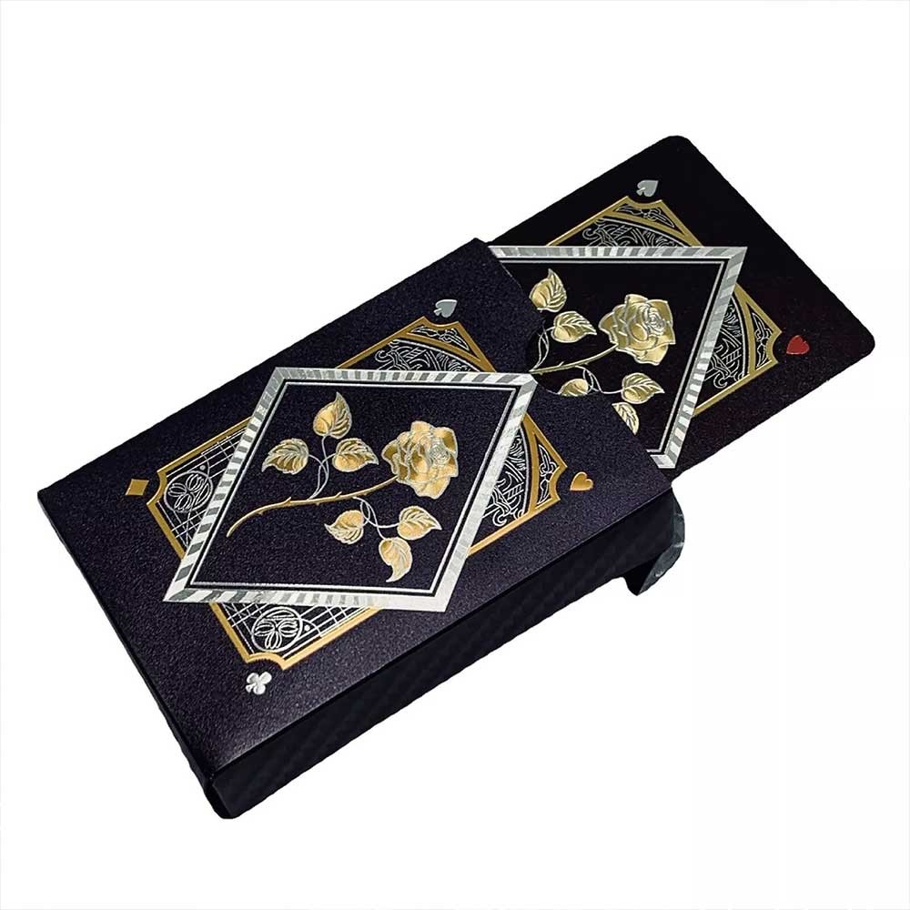 Gold poker Waterproof Plastic Foil Luxury Poker Card Playing Cards Game Card Rose