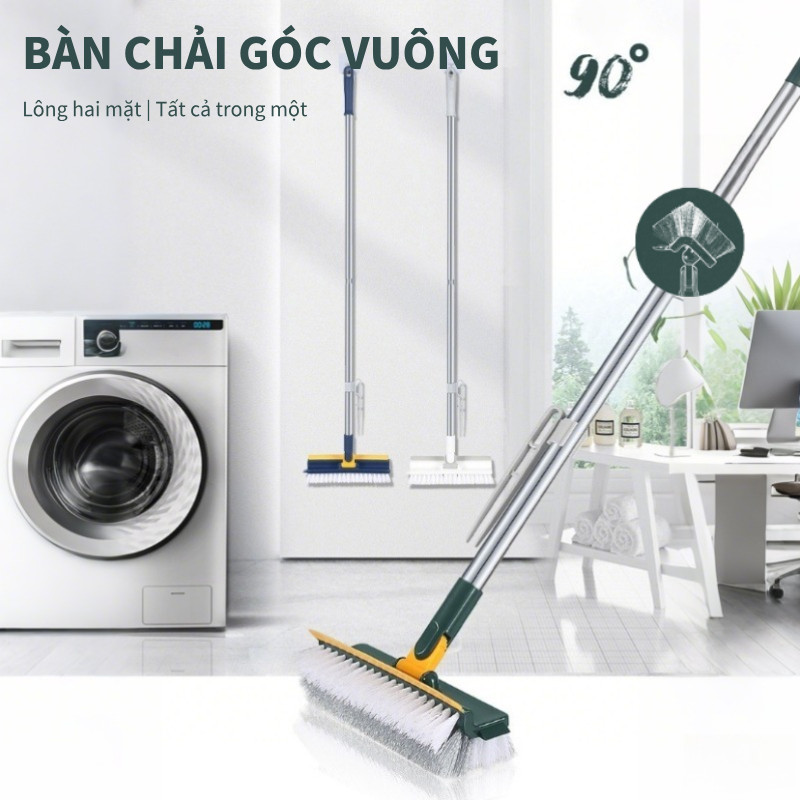 Cây Chà Sàn Nhà Tắm Đa Năng - Chổi Cọ Sàn Và ,Chà Khe Tường Và Khe Hẹp,Cán Dài, Dễ Sử Dụng