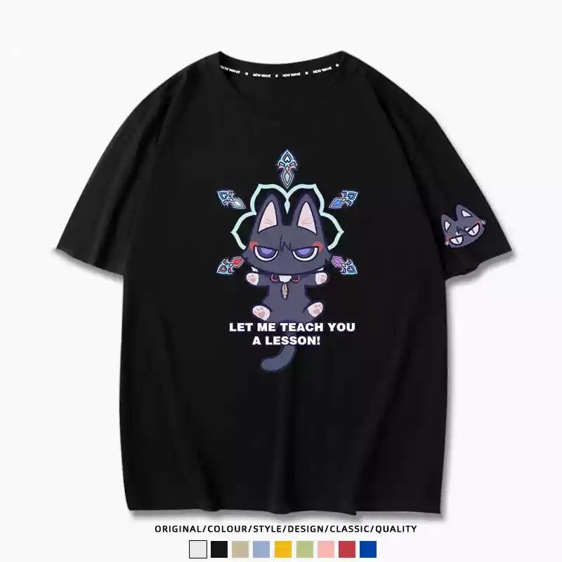 Gn Genshin Impact Wanderer Vải Cosplay Full Graphic Áo thun mùa hè Anime Tay Ngắn Top NG