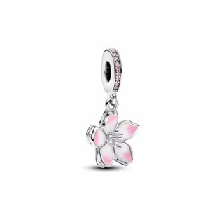 Hàng Spot [2024 Mới] Mặt dây chuyền Sakura DIY Sáng tạo Bạc 925