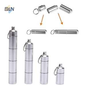 Hộp đựng thuốc nhôm hình viên nang B & N 17mm Hộp đựng thuốc chống nước Hộp đựng chìa khóa.