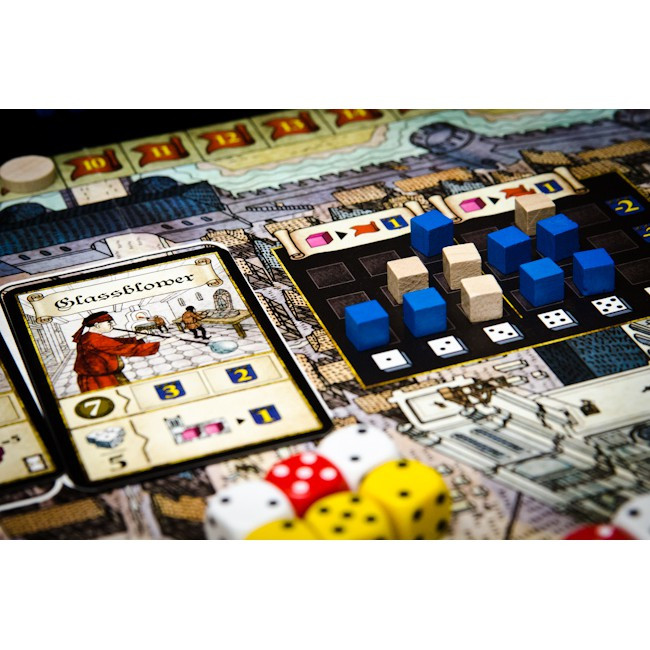 Bộ trò chơi boardgame Troyes - quản lý thành phố bằng xúc xắc Tigar