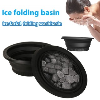 Bang Silicone Mặt Ice Bath Bát Cho Da Mặt Plunge Facials Ice Therapy Gấp Ice Facials Chậu Rửa Làm Mát Mặt Đá B