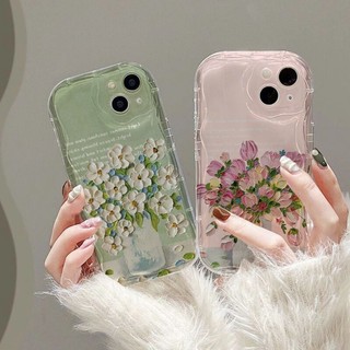 Ốp Lưng Tranh Sơn Dầu Hoa Dành Cho Samsung Galaxy A55 A15 A54 A16 A35 5G A25 A14 A24 A06 S24 FE Plus S25 Ultra Vỏ Mềm Vồng Cạnh Sang Trọng Bảo Vệ Toàn Diện
