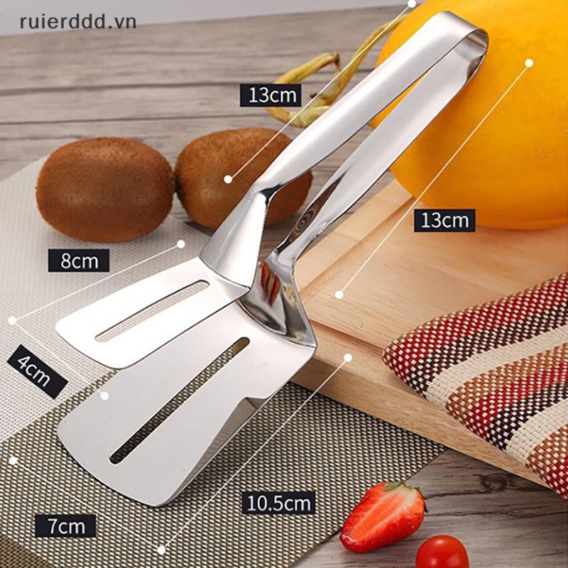 # Ruierdd # Xẻng chiên bằng thép không gỉ Kẹp thịt nướng Kẹp chiên Bít tết Thìa cá chiên Tông Nướng chống dính Dụng cụ BBQ cắm trại.