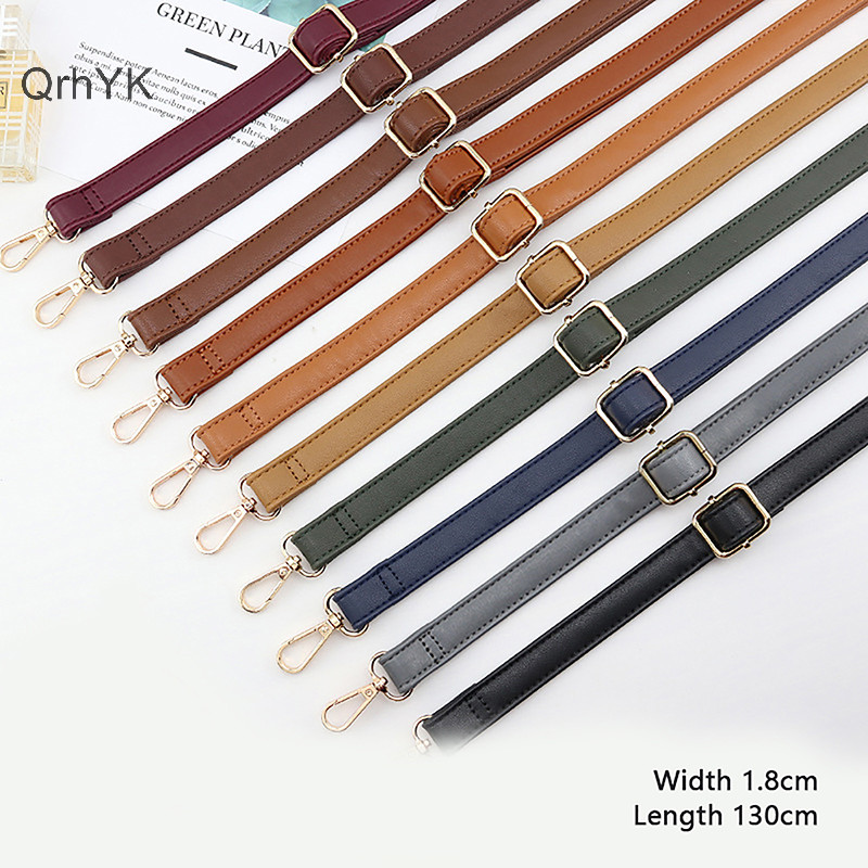 Dây đeo túi 130cm có thể điều chỉnh, rộng 1.8cm, da, thay thế cho túi đeo vai/đeo chéo