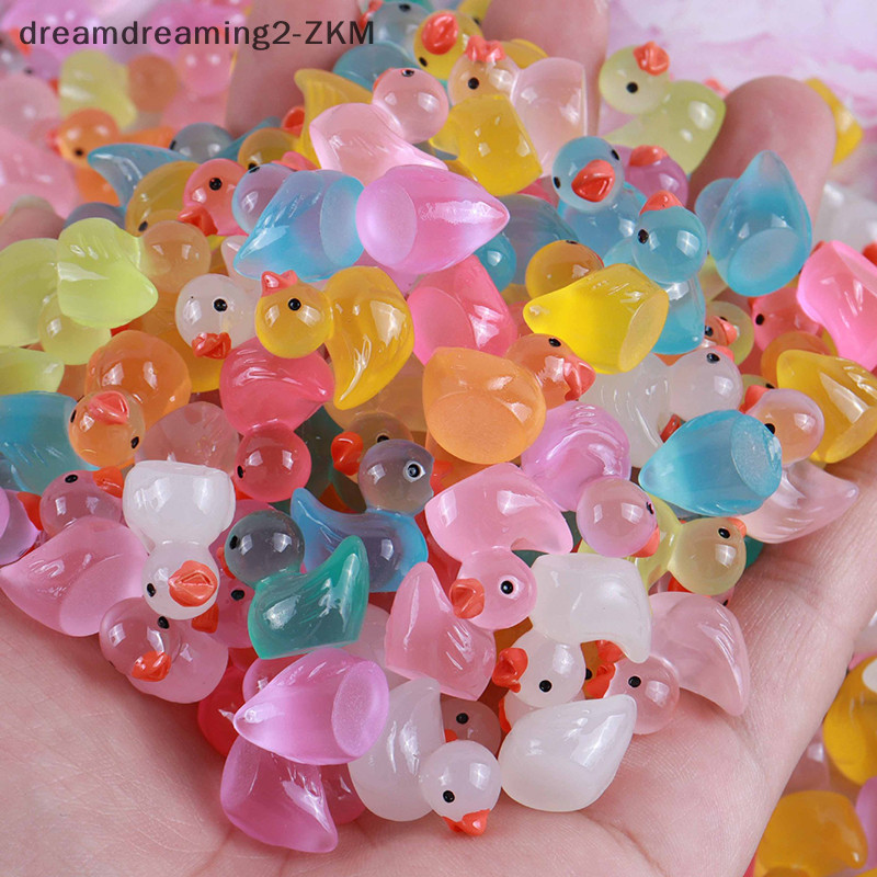 [dreamdreaming] Bộ 50 Tượng Nhỏ Vịt Nhựa Đồ Trang Trí Nhỏ Dễ Thương Dạ Quang Vịt Vườn Cảnh Quan Cây Thủ Công Trang Trí [zkm]