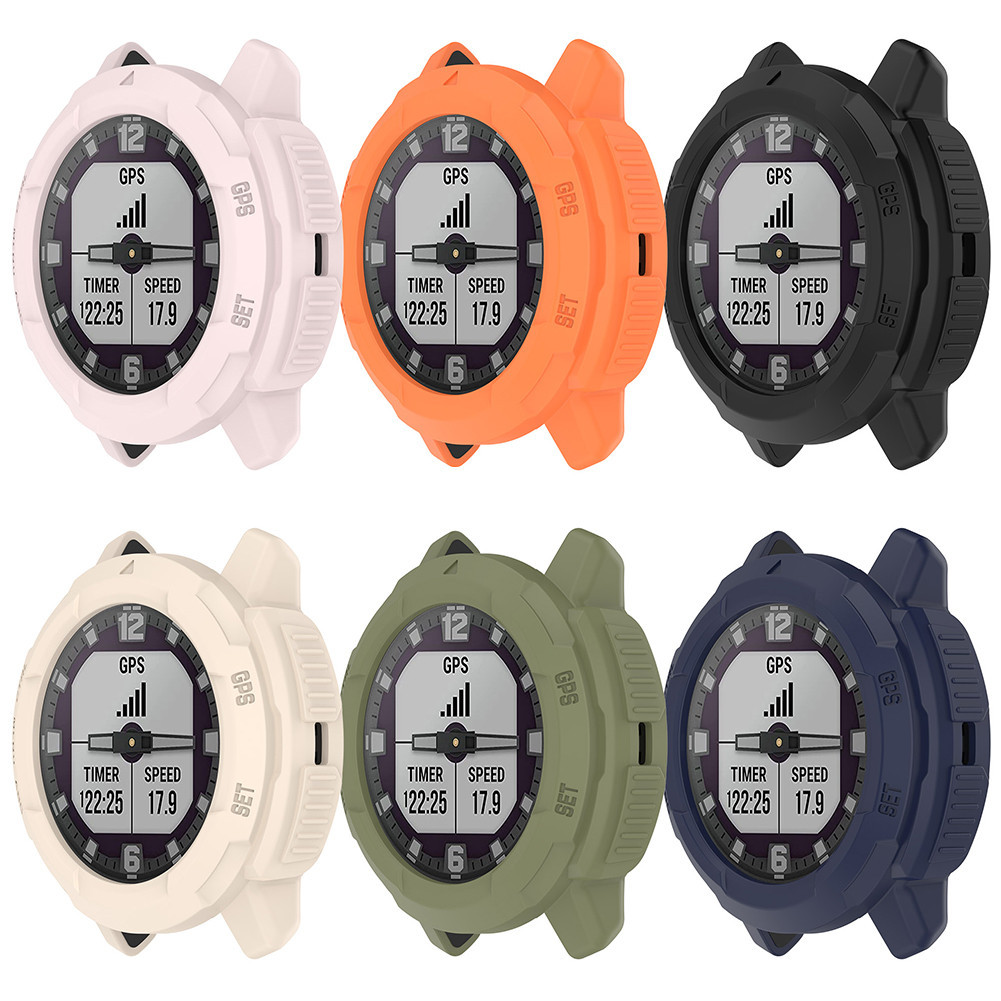 Garmin InstinctCrossover Cao Cấp Silicone TPU Mềm Rỗng Ra Khung Vỏ Ốp Lưng Đồng Hồ Dành Cho Garmin Instinct Crossover Chống Vân Tay Chống Trầy Xước Đồng Hồ Thông Minh Bảo Vệ Màn Hình