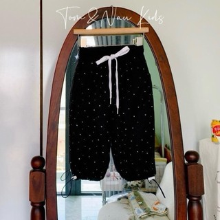 Q4-[tomnaukid] Quần hip hop đính đá dành cho bé gái - Size 9-34Kg