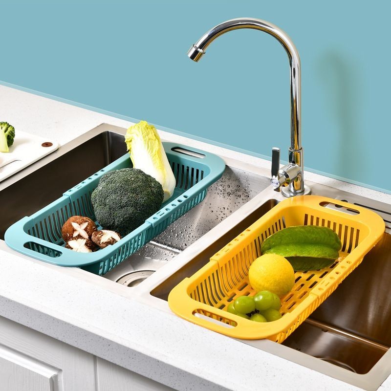 Khay rửa rau củ gác bồn rửa chén có thể tùy chỉnh vừa với mọi loại bồn 3 màu sắc