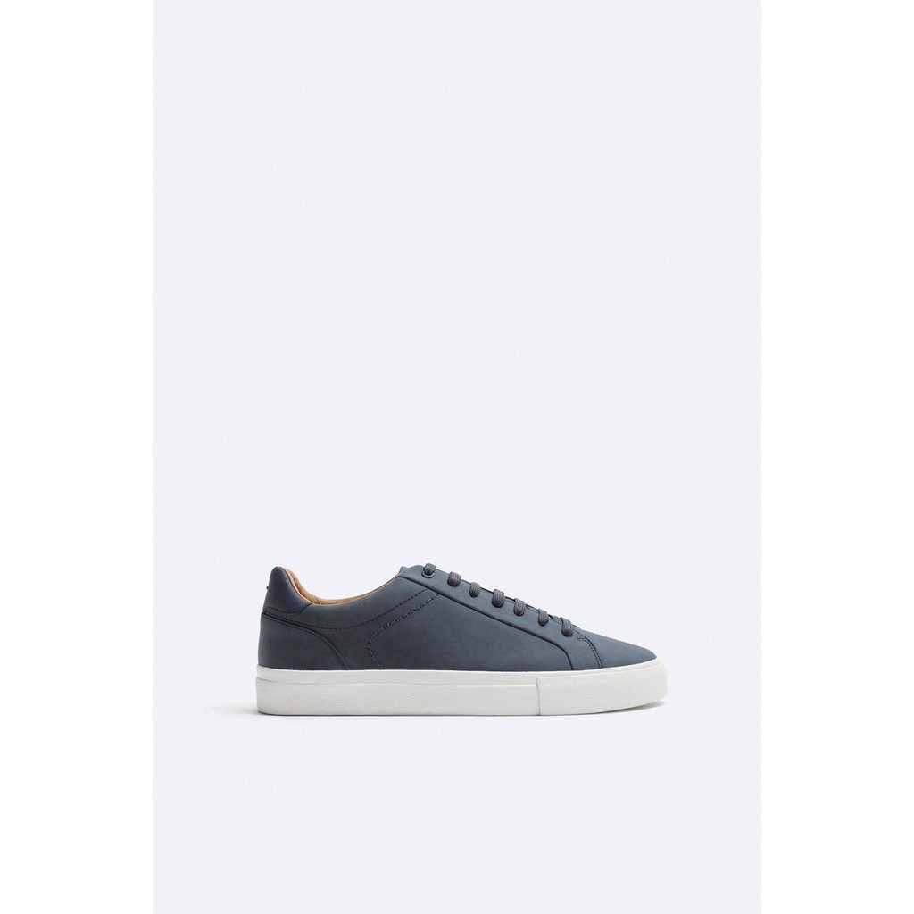 Giày sneaker Zara chính hãng Navy White Classic - Xanh navy Dáng cổ điển