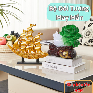 Tượng Bắp Cải Phát Tài Bunnies Tượng Decor Phòng Khách, Quà Khai Trương Tân Gia