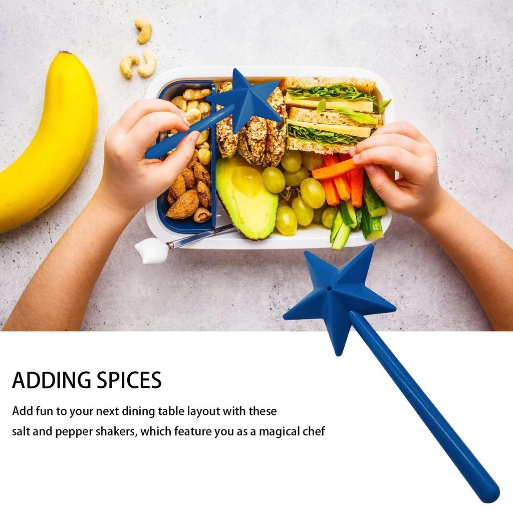 Magic Star Wand Spice Shaker Set Mini Salt and Pepper Shakers Phụ kiện nhà bếp dễ thương để trang trí nhà hàng Cửa hàng cung cấp tiệc
