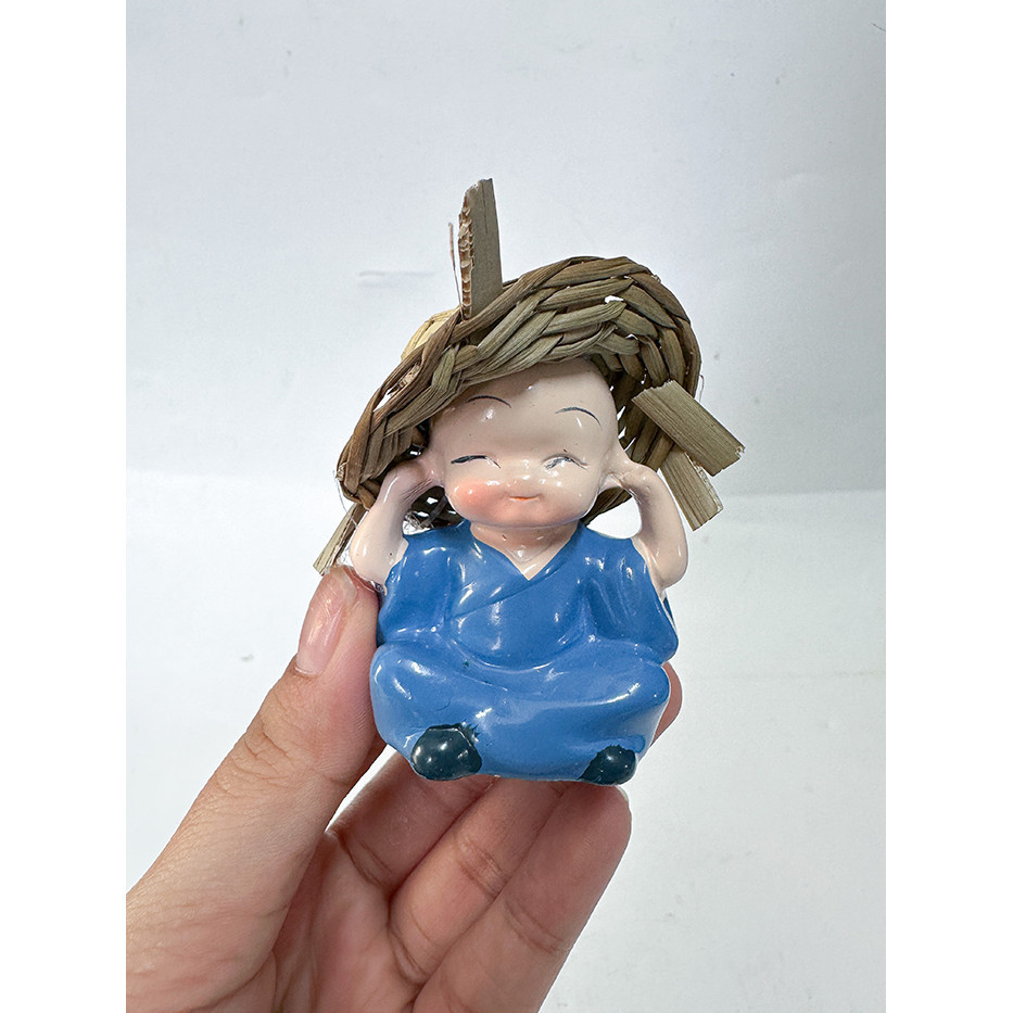 Bộ Tượng 4 Chú Tiểu Tứ Không Đội Nón Để Bàn Decor