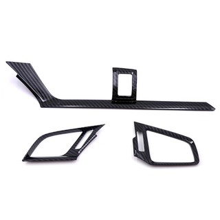 Lookshow 3 Bảng Điều Khiển Sợi Carbon AC Lỗ Thông Khí Ổ Cắm Bao Viền Khung Cho Xe Honda Civic Sedan 2016-2021 Q7Z5