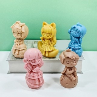MIS Công Chúa Búp Bê Khuôn Silicon Làm Xà Phòng Handmade Khuôn Nhựa Dính Đúc Khuôn Thạch Cao Bánh Nướng Khuôn Hom