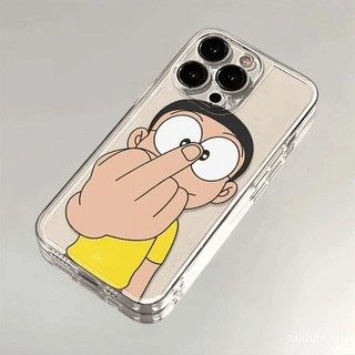 Mack Unique Cử Chỉ Độc Đáo Nobita iPhone Ốp Lưng Cho iPhone 11 12 13 14 15 16 17pro promax plus13 14 u213