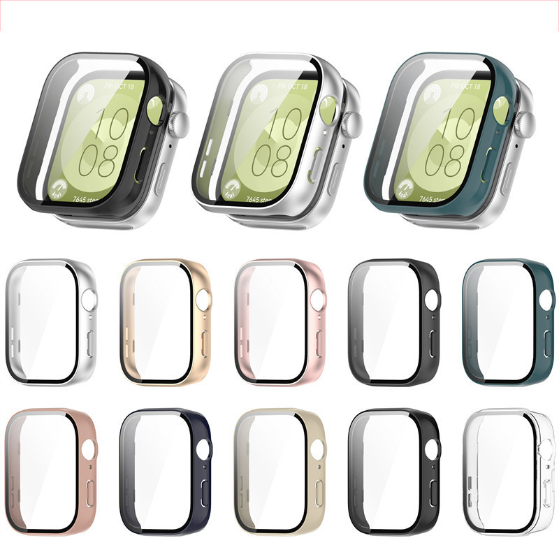 Ốp Lưng Cho Huawei WATCH FIT 5 4 3 Pro Nhựa Ốp Lưng Vỏ Bảo Vệ Vòng Tay Huawei WATCH FIT3 FIT4 FIT5 PRO Vỏ PC Cứng Vỏ Bảo Vệ Toàn Diện Kính Phim Bảo Vệ
